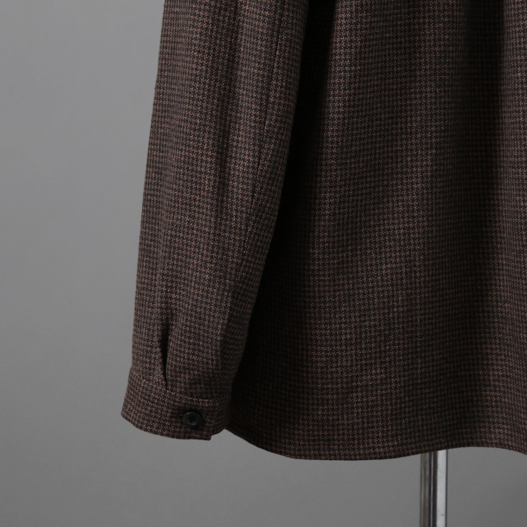 新品 BIEK VERSTAPPEN ビークファースタッペン / 24-25AW Liberte KOBE 別注 Wool Silk Shirt / Hand Dyed / 長袖シャツ / size S (BROWN CHECK)