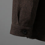 新品 BIEK VERSTAPPEN ビークファースタッペン / 24-25AW Liberte KOBE 別注 Wool Silk Shirt / Hand Dyed / 長袖シャツ / size S (BROWN CHECK)