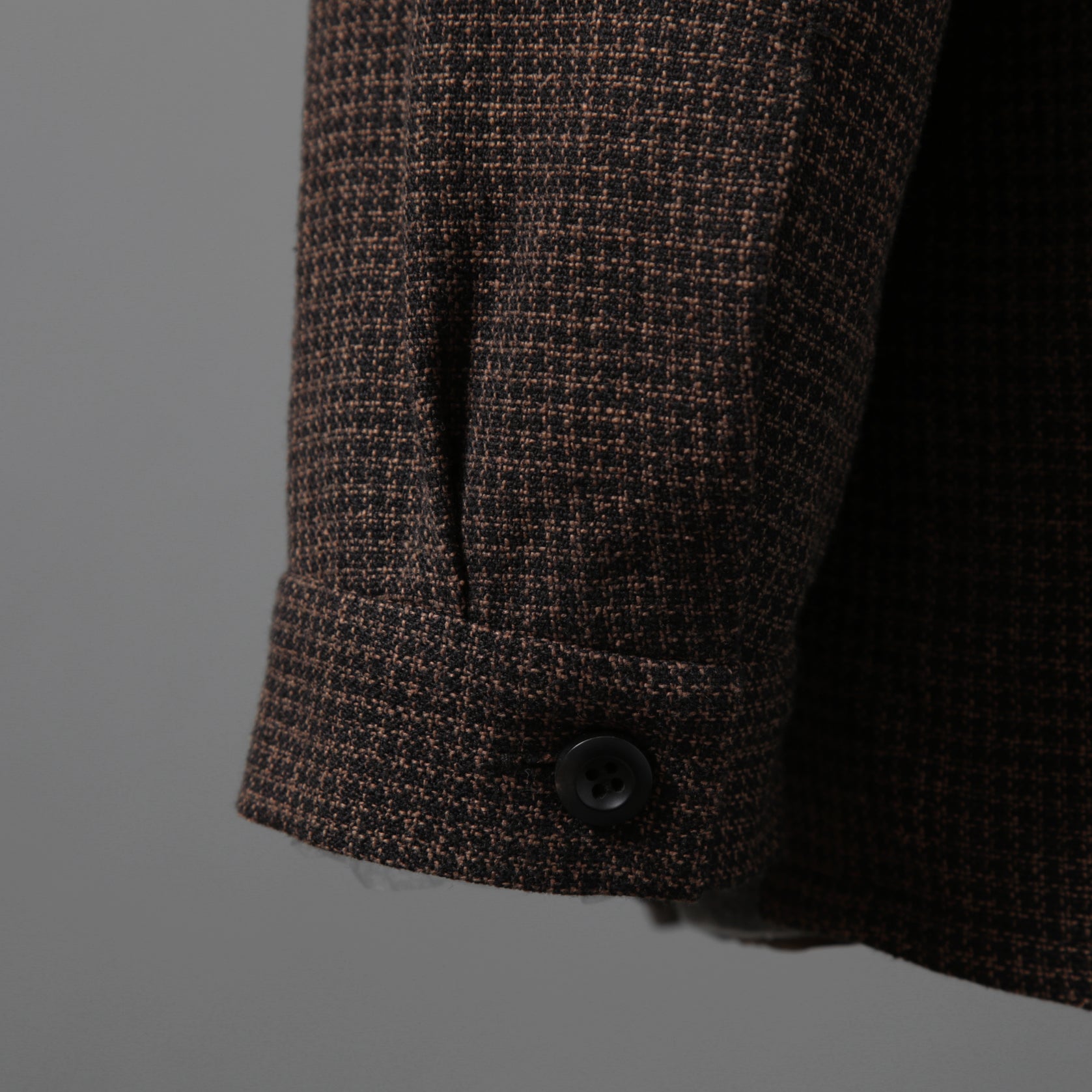 新品 BIEK VERSTAPPEN ビークファースタッペン / 24-25AW Liberte KOBE 別注 Wool Silk Shirt / Hand Dyed / 長袖シャツ / size S (BROWN CHECK)