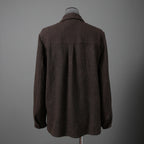 新品 BIEK VERSTAPPEN ビークファースタッペン / 24-25AW Liberte KOBE 別注 Wool Silk Shirt / Hand Dyed / 長袖シャツ / size S (BROWN CHECK)