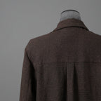 新品 BIEK VERSTAPPEN ビークファースタッペン / 24-25AW Liberte KOBE 別注 Wool Silk Shirt / Hand Dyed / 長袖シャツ / size S (BROWN CHECK)