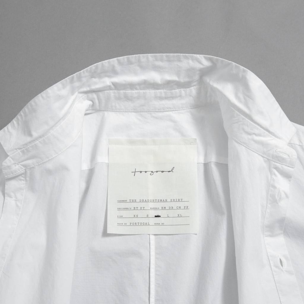 toogood トゥーグッド / THE DRAUGHTSMAN SHIRT ドラフツマン 長袖シャツ / size M / WHITE