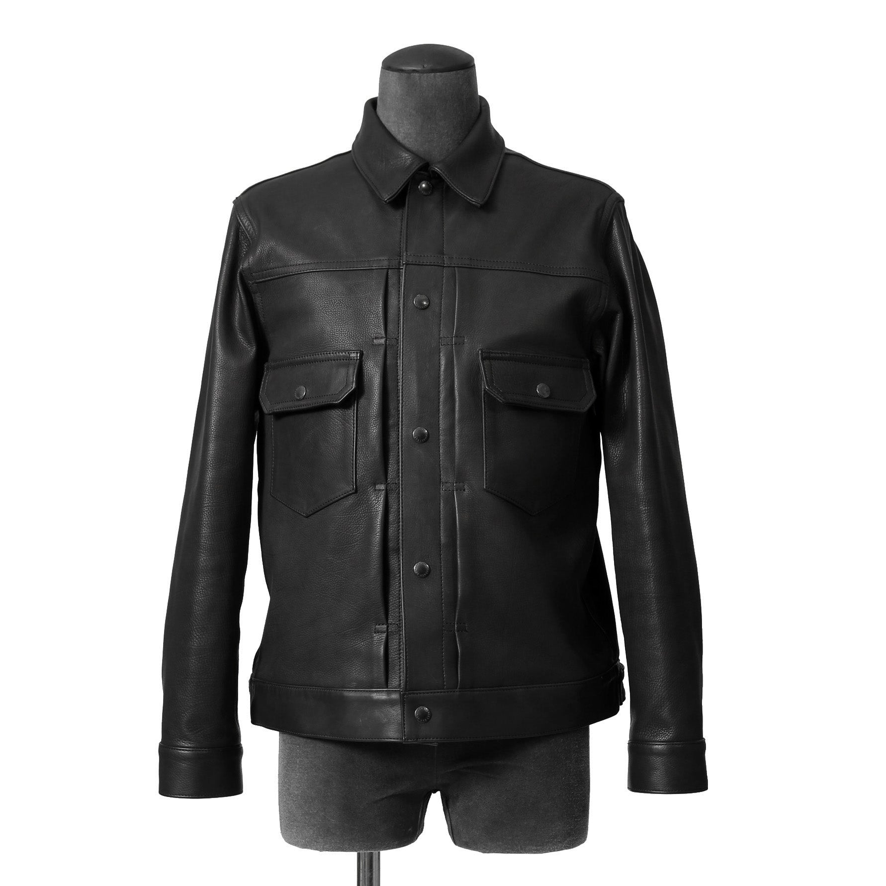 新品 SUNSET BAY サンセットベイ / NATALIE CALF HUDSON / 2ndタイプ カーフ レザー ジャケット / size 3 (BLACK)