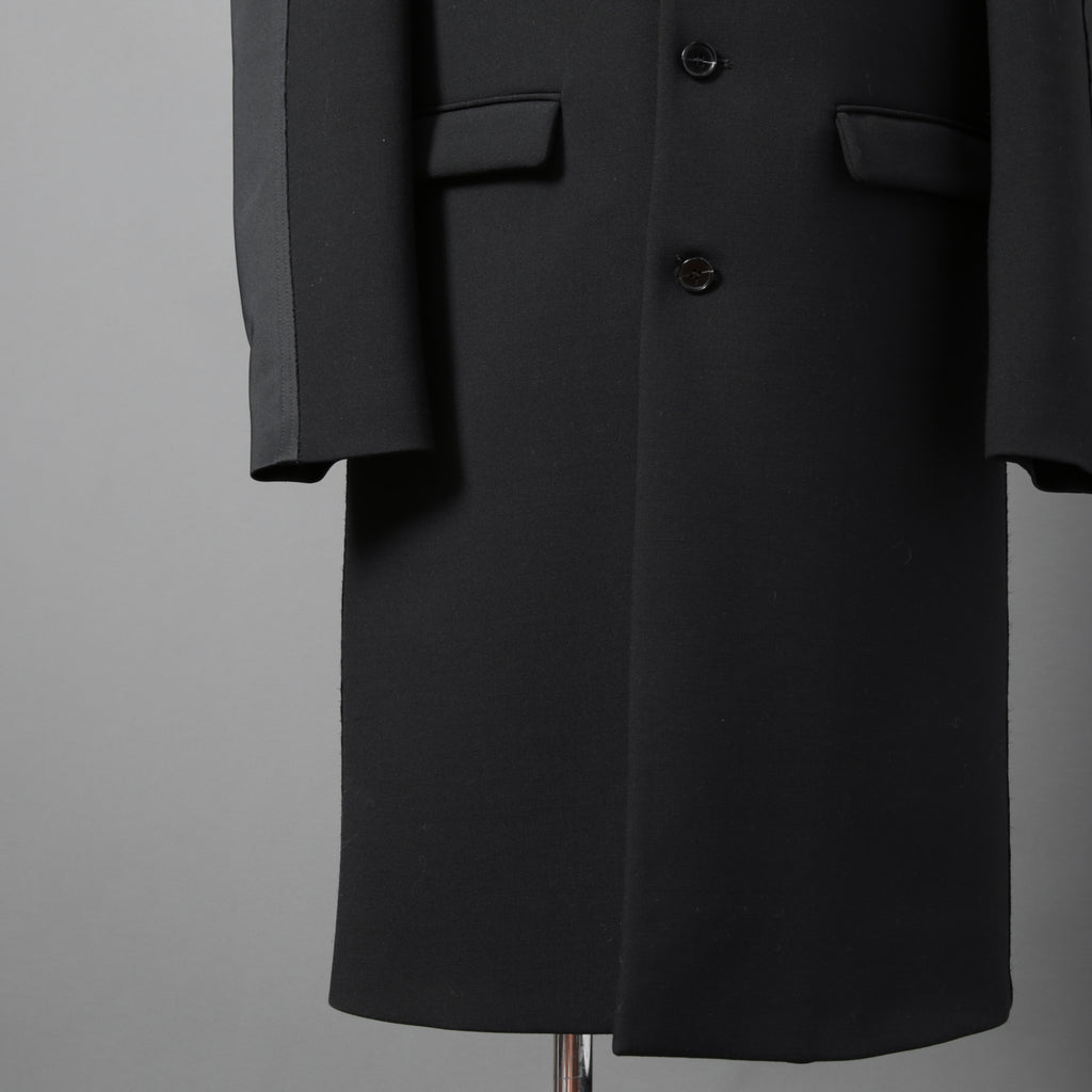 DIESELディーゼル / 22SS 美品 J-Deller チェスター コート / ウール混 部分コーティング/ size 44 (BLACK)