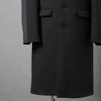 DIESELディーゼル / 22SS 美品 J-Deller チェスター コート / ウール混 部分コーティング/ size 44 (BLACK)