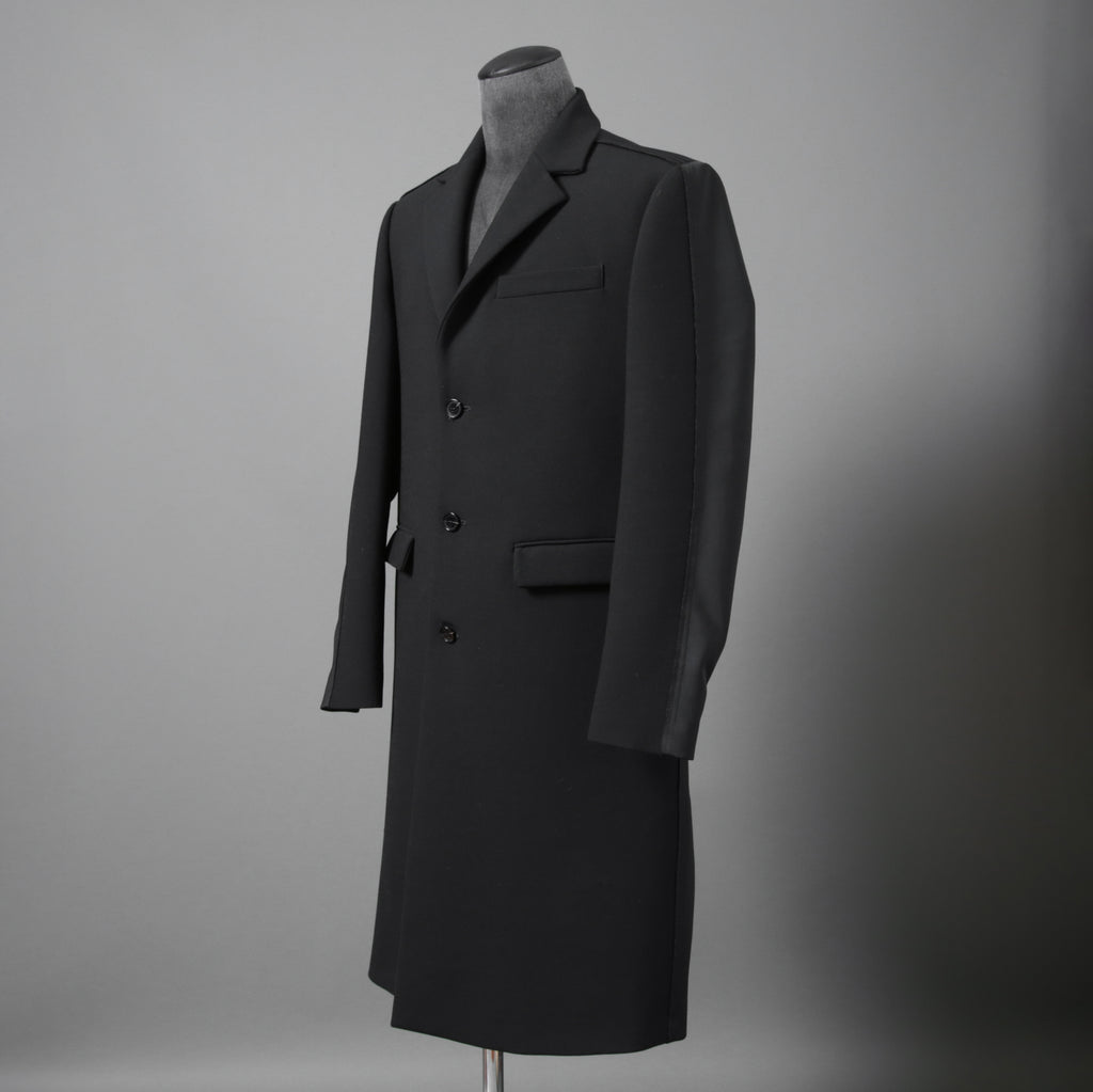 DIESELディーゼル / 22SS 美品 J-Deller チェスター コート / ウール混 部分コーティング/ size 44 (BLACK)