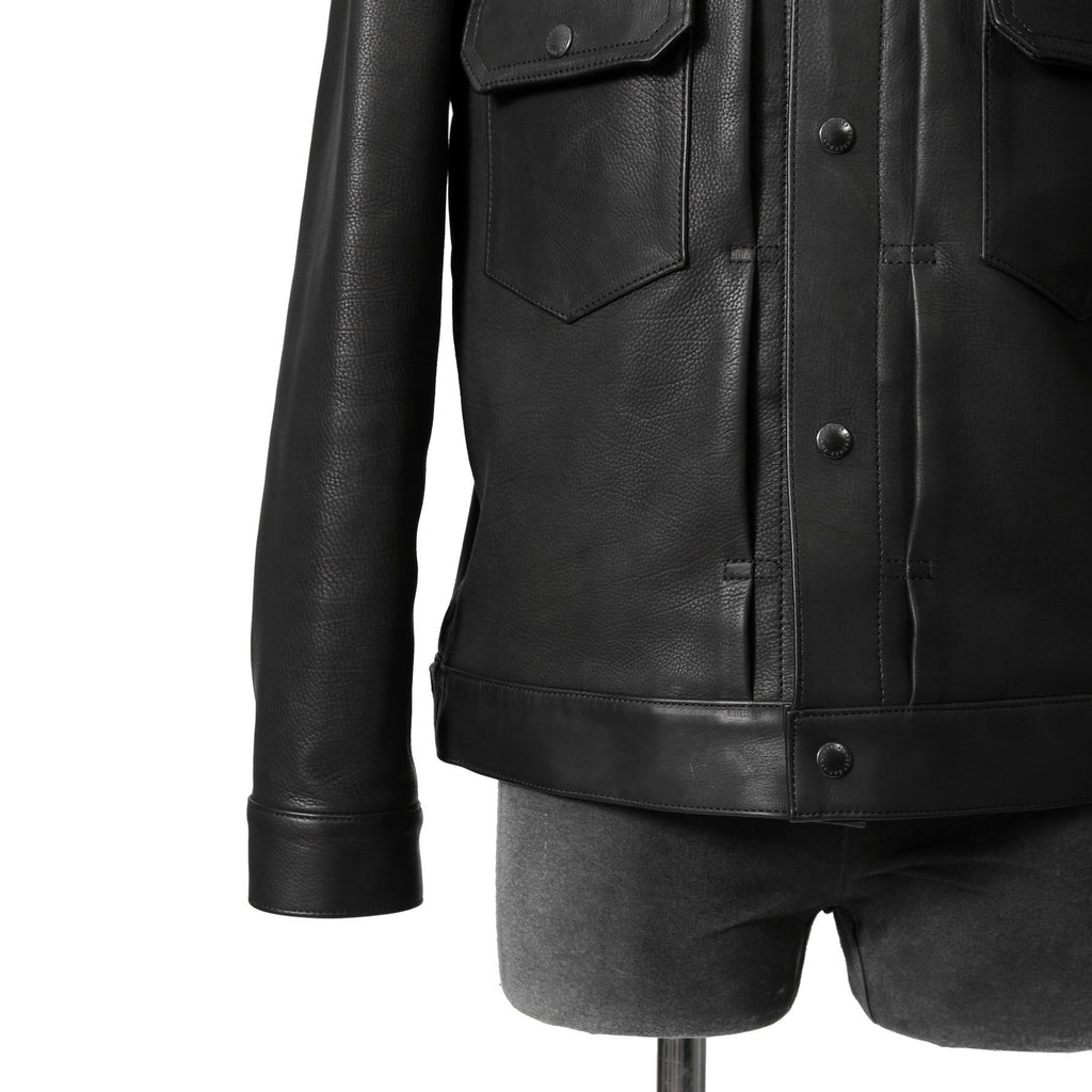 新品 SUNSET BAY サンセットベイ / NATALIE CALF HUDSON / 2ndタイプ カーフ レザー ジャケット / size 3 (BLACK)