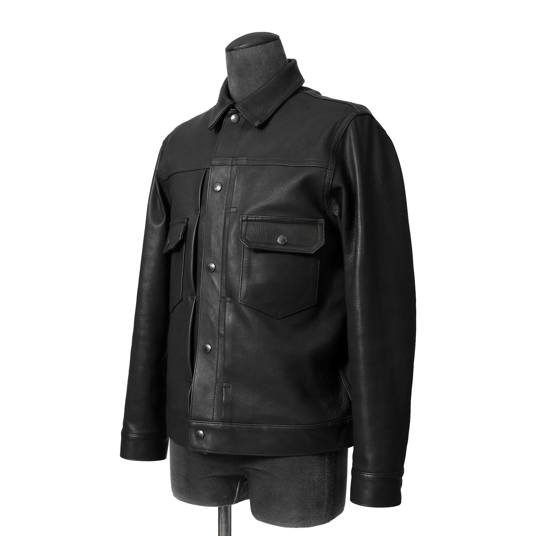 新品 SUNSET BAY サンセットベイ / NATALIE CALF HUDSON / 2ndタイプ カーフ レザー ジャケット / size 3 (BLACK)