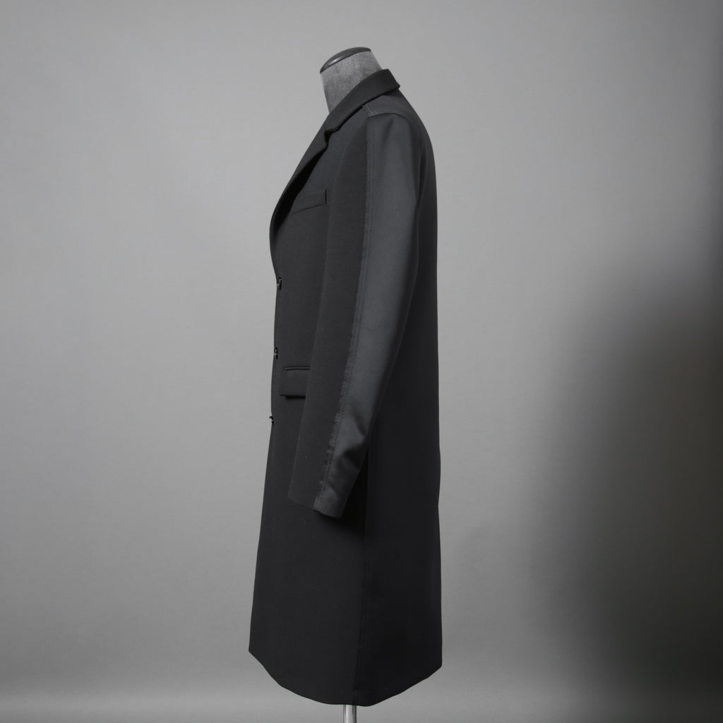 DIESELディーゼル / 22SS 美品 J-Deller チェスター コート / ウール混 部分コーティング/ size 44 (BLACK)