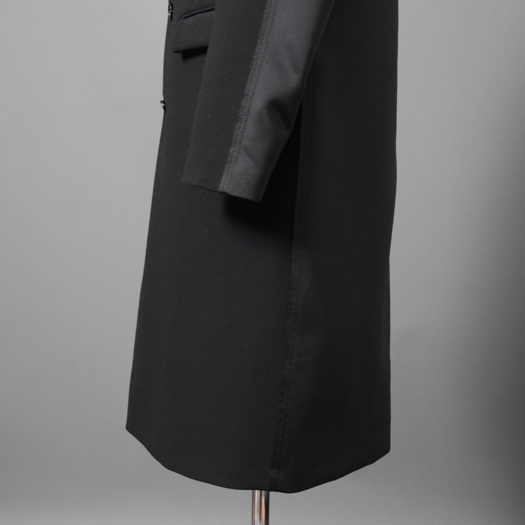 DIESELディーゼル / 22SS 美品 J-Deller チェスター コート / ウール混 部分コーティング/ size 44 (BLACK)