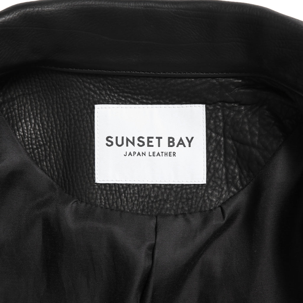 新品 SUNSET BAY サンセットベイ / NATALIE CALF HUDSON / 2ndタイプ カーフ レザー ジャケット / size 3 (BLACK)