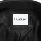 新品 SUNSET BAY サンセットベイ / NATALIE CALF HUDSON / 2ndタイプ カーフ レザー ジャケット / size 3 (BLACK)