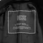 DIESELディーゼル / 22SS 美品 J-Deller チェスター コート / ウール混 部分コーティング/ size 44 (BLACK)