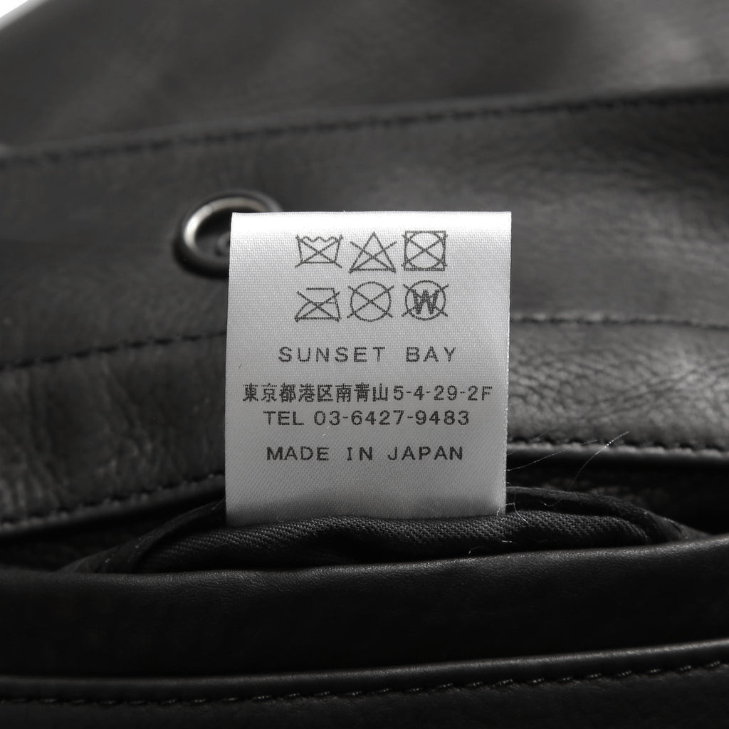 新品 SUNSET BAY サンセットベイ / NATALIE CALF HUDSON / 2ndタイプ カーフ レザー ジャケット / size 3 (BLACK)