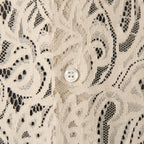 美品 AMIRI アミリ / ペイズリー柄 / コットン レース 長袖シャツ / size L (Beige) 確実正規品