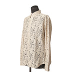 美品 AMIRI アミリ / ペイズリー柄 / コットン レース 長袖シャツ / size L (Beige) 確実正規品