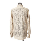 美品 AMIRI アミリ / ペイズリー柄 / コットン レース 長袖シャツ / size L (Beige) 確実正規品