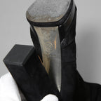 CHANEL シャネル / 美品 CCココマークヒール  ロングブーツ ブラックスエード レザートゥ / シューズ / size 23.5cm (BLACK)