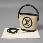 LOUIS VUITTON ルイ・ヴィトン / 2022年製 美品 Petit Bucket プティ・バケット / ラフィア素材（ニットラフィア） / M59961 / バケツ型 2WAYバッグ