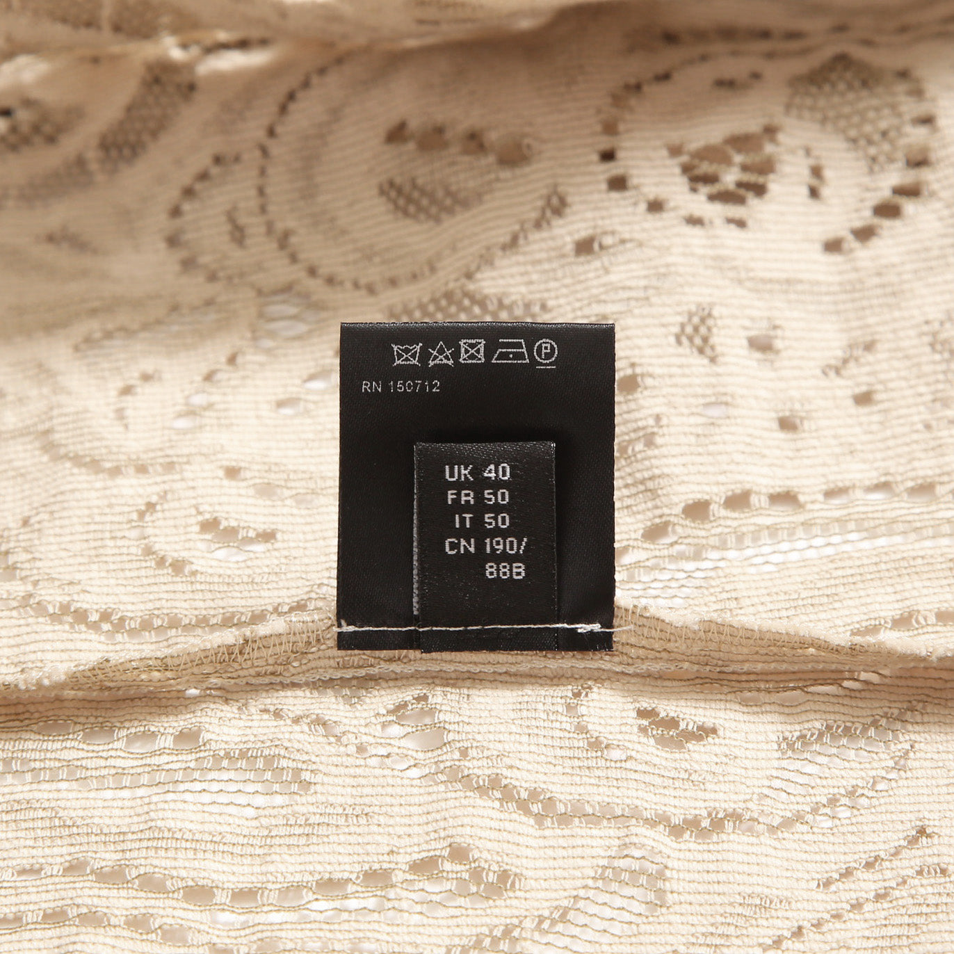 美品 AMIRI アミリ / ペイズリー柄 / コットン レース 長袖シャツ / size L (Beige) 確実正規品