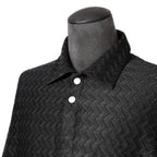 美品 A.F ARTEFACT アーティファクト / 24SS SNAPPED SQUEEZING SHIRT / SHADOW LACE / size 1 (BLACK)