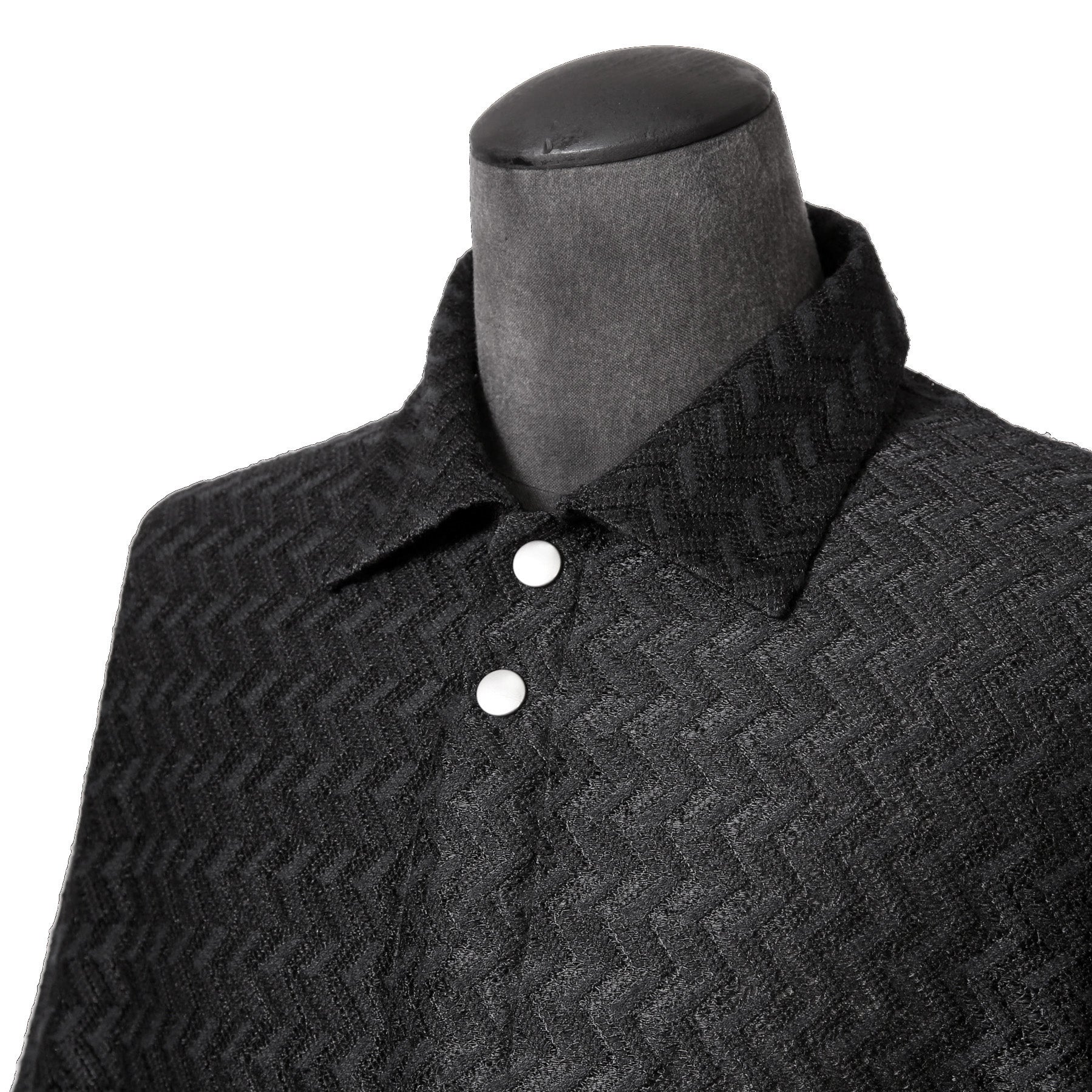 美品 A.F ARTEFACT アーティファクト / 24SS SNAPPED SQUEEZING SHIRT / SHADOW LACE / size 1 (BLACK)