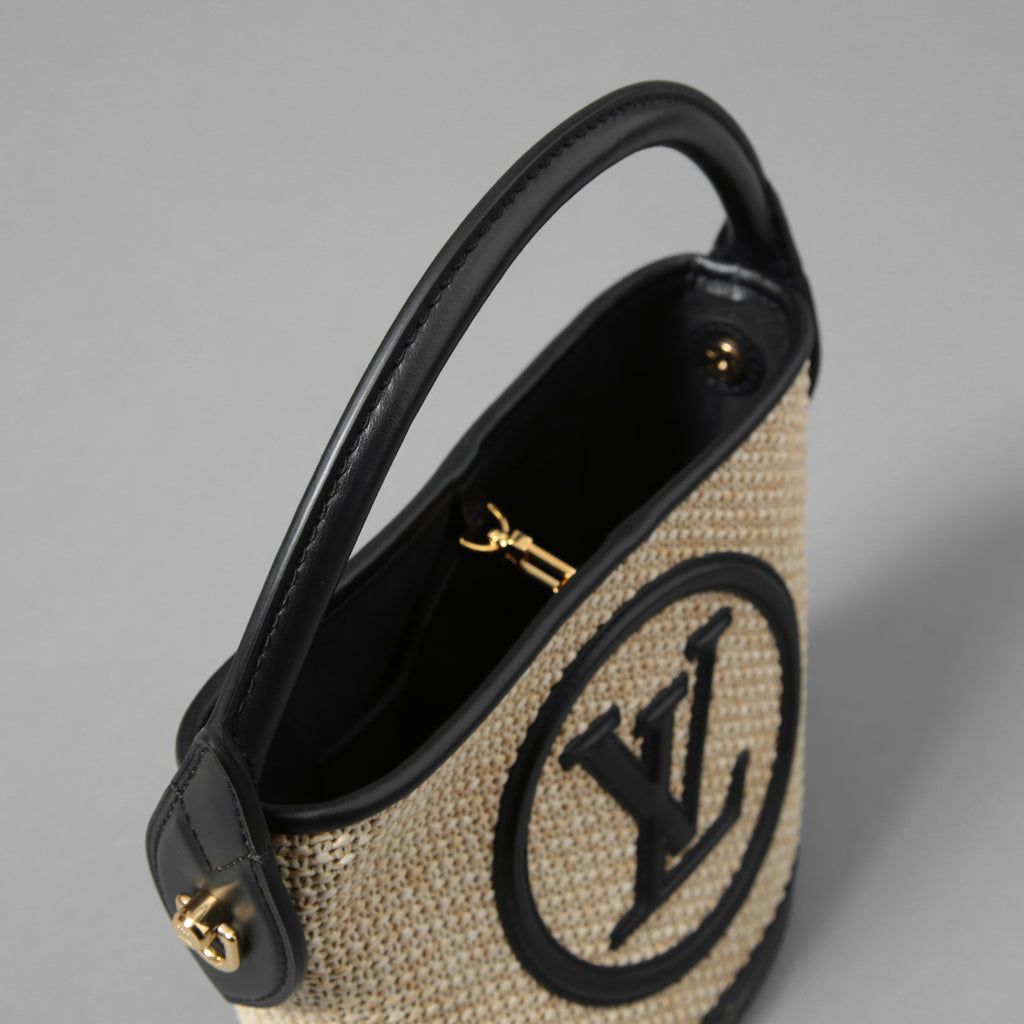 LOUIS VUITTON ルイ・ヴィトン / 2022年製 美品 Petit Bucket プティ・バケット / ラフィア素材（ニットラフィア） / M59961 / バケツ型 2WAYバッグ