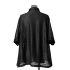 美品 A.F ARTEFACT アーティファクト / 24SS SNAPPED SQUEEZING SHIRT / SHADOW LACE / size 1 (BLACK)