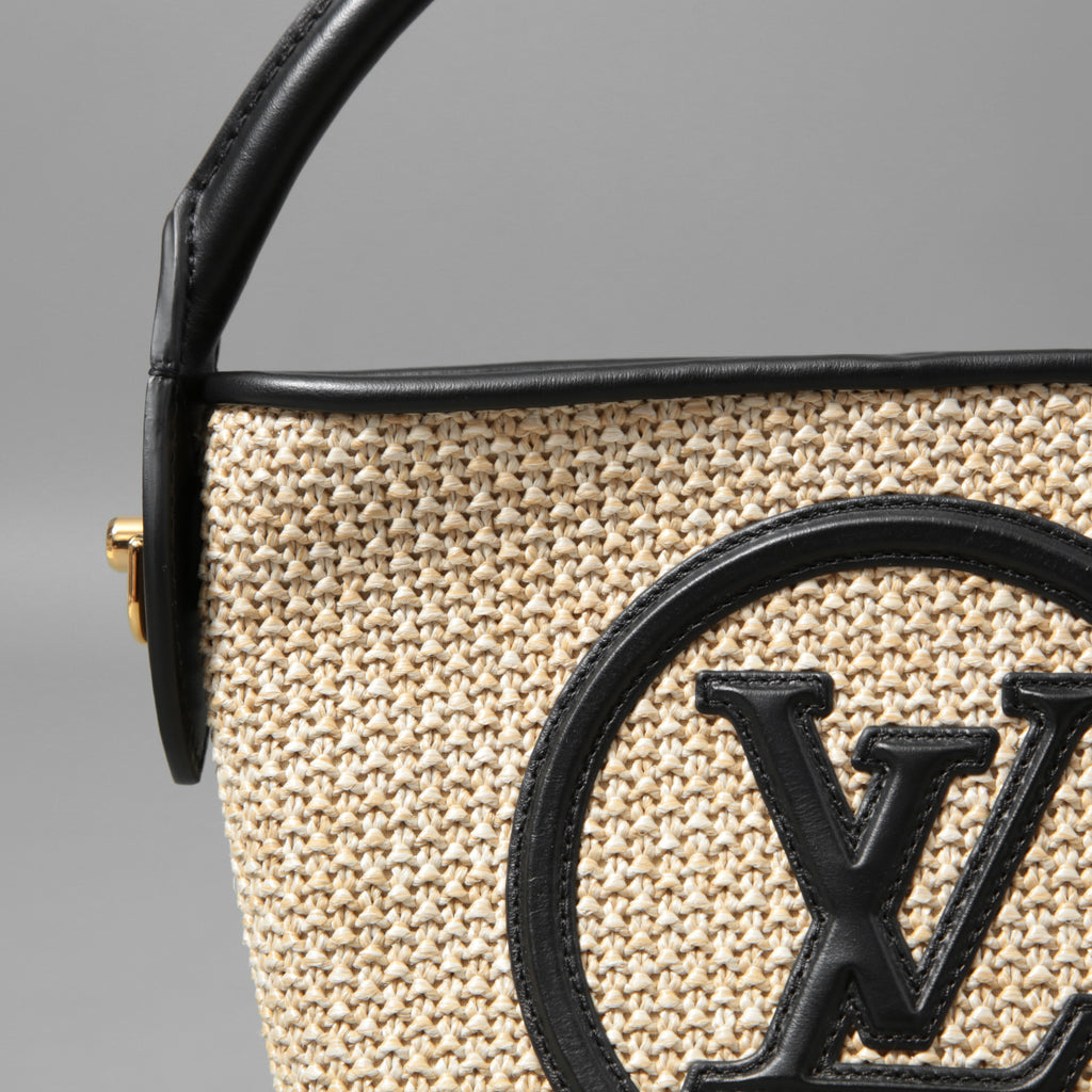 LOUIS VUITTON ルイ・ヴィトン / 2022年製 美品 Petit Bucket プティ・バケット / ラフィア素材（ニットラフィア） / M59961 / バケツ型 2WAYバッグ