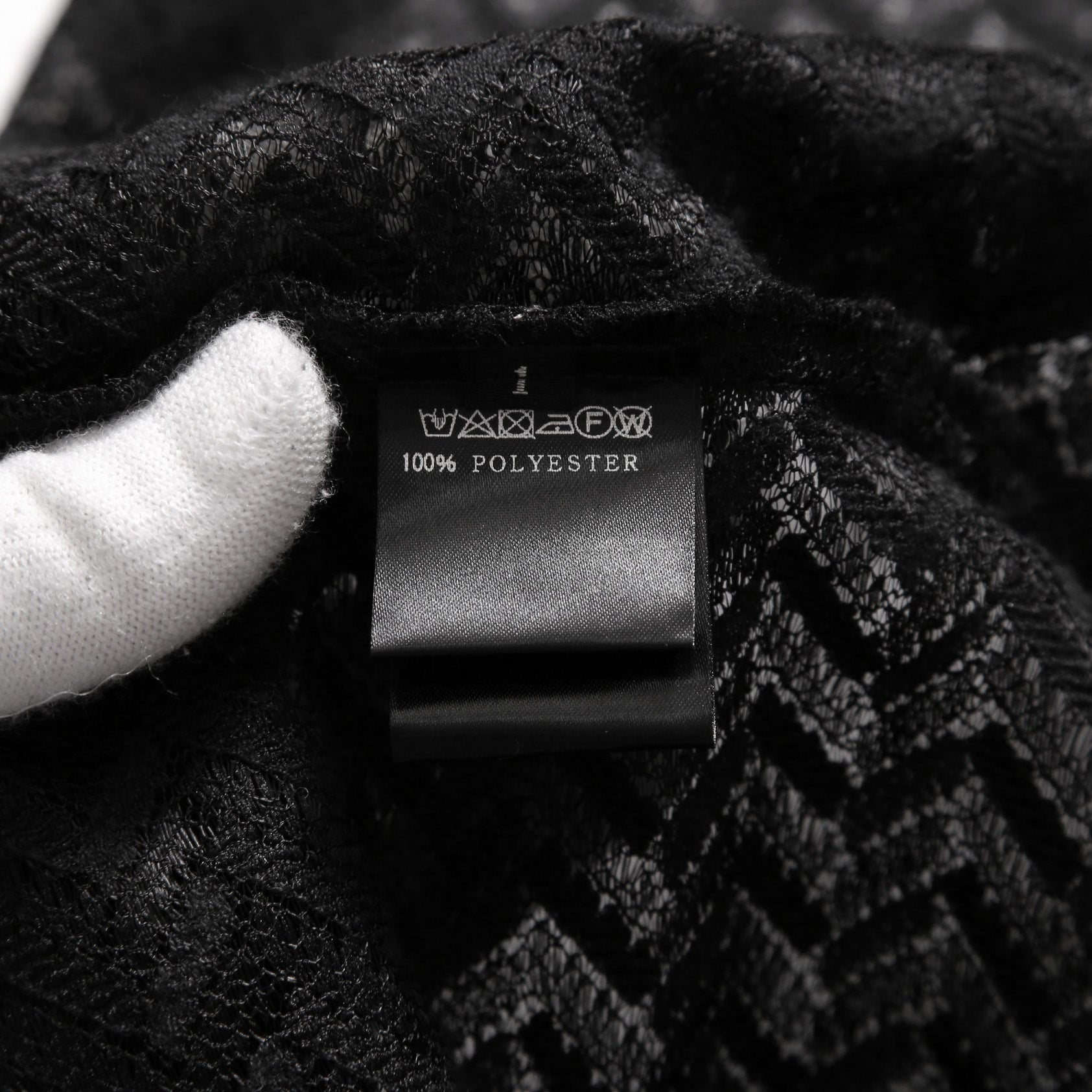 美品 A.F ARTEFACT アーティファクト / 24SS SNAPPED SQUEEZING SHIRT / SHADOW LACE / size 1 (BLACK)