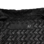 美品 A.F ARTEFACT アーティファクト / 24SS SNAPPED SQUEEZING SHIRT / SHADOW LACE / size 1 (BLACK)