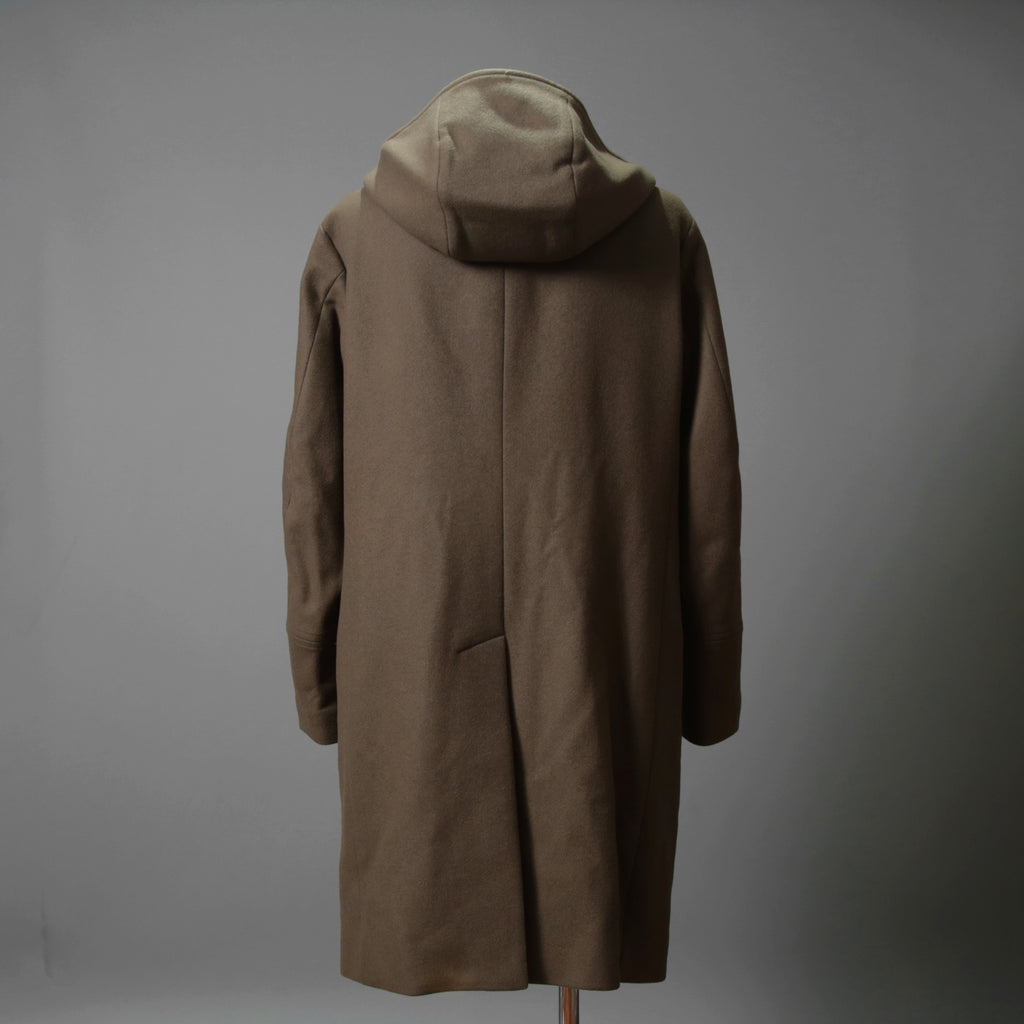 LANVIN collection ランバン コレクション / 美品 ウールカシミア メルトン フーデット コート / LA-TO-73351 / size 48  (BROWN KHAKI)