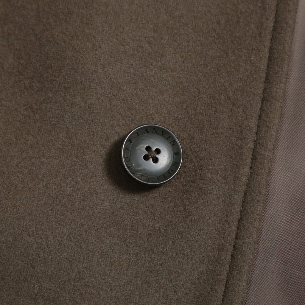 LANVIN collection ランバン コレクション / 美品 ウールカシミア メルトン フーデット コート / LA-TO-73351 / size 48  (BROWN KHAKI)