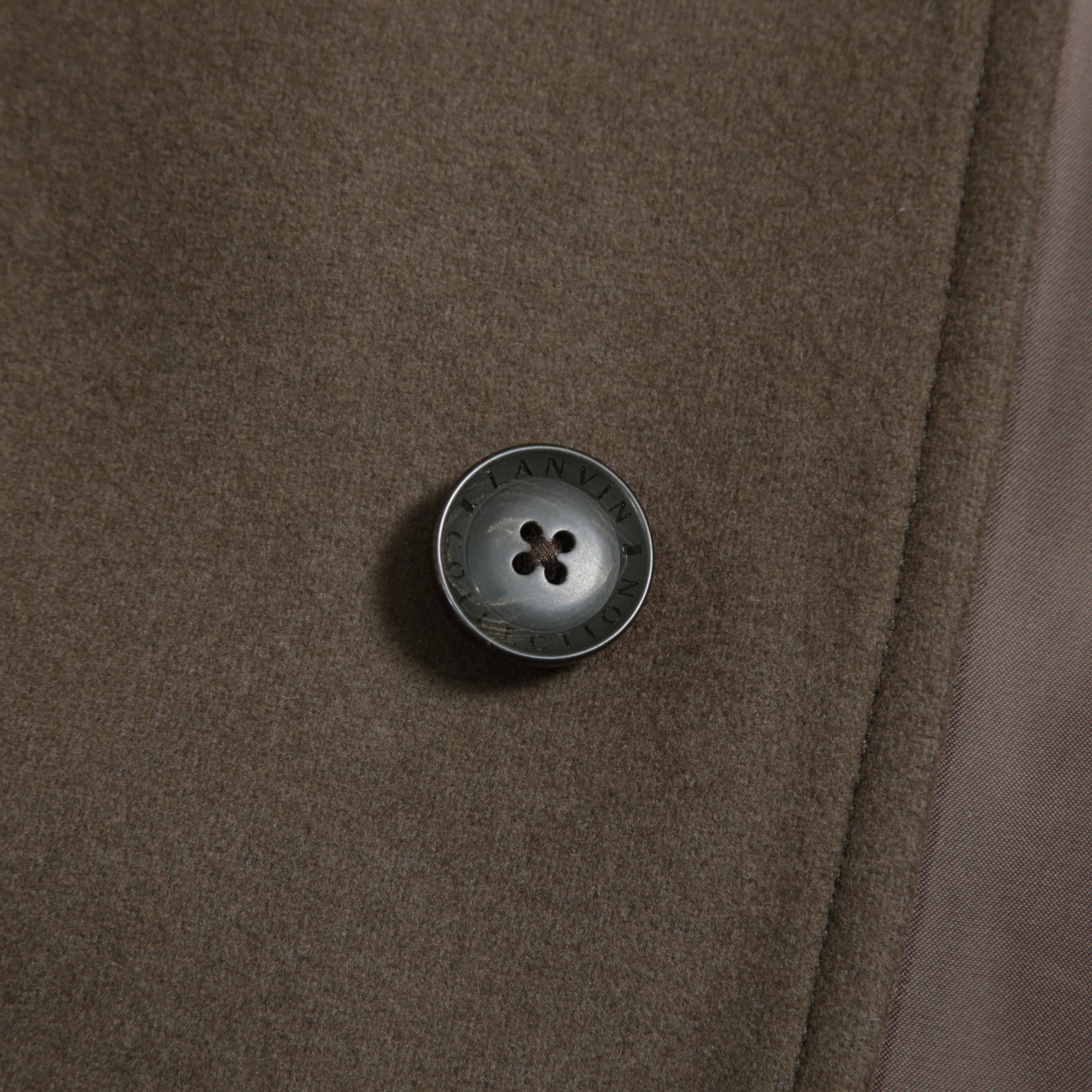 LANVIN collection ランバン コレクション / 美品 ウールカシミア メルトン フーデット コート / LA-TO-73351 / size 48  (BROWN KHAKI)