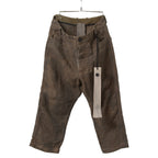 新品 BIEK VERSTAPPEN / 25SS Bou Trousers Belgian Stonewashed Linen / Heavy Linen / size M Brown khaki (Overdyed) リネン パンツ
