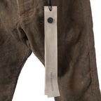 新品 BIEK VERSTAPPEN / 25SS Bou Trousers Belgian Stonewashed Linen / Heavy Linen / size M Brown khaki (Overdyed) リネン パンツ