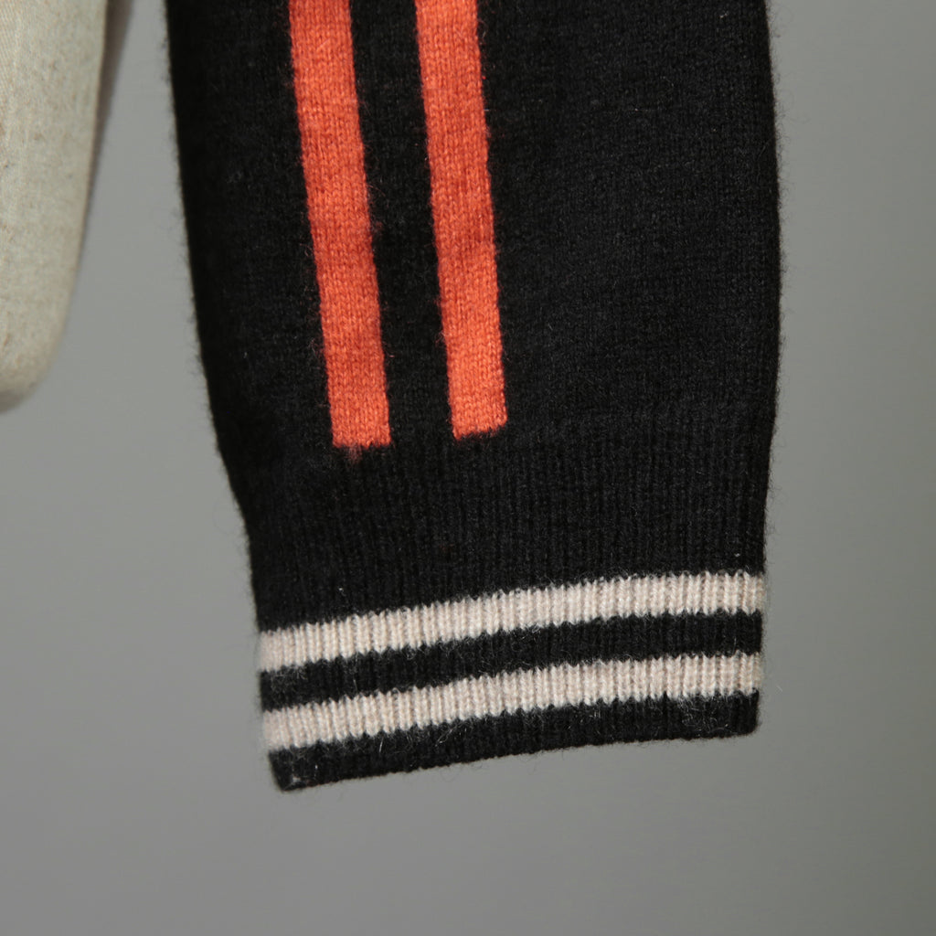 HERMES エルメス / 23-24AW 美品 BRIDES DE GALA TARTAN カシミヤ 長袖ニット / ブリッド・ドゥ・ガラ・タータン / 3H2620DD / セーター / size38 (ORANGE x BLACK) レディース 国内正規品