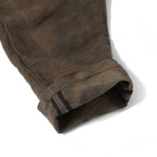 新品 BIEK VERSTAPPEN / 25SS Bou Trousers Belgian Stonewashed Linen / Heavy Linen / size M Brown khaki (Overdyed) リネン パンツ