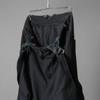 Geoffrey B.Small ジェフリー ビースモール / 24AW 美品 HUSE 別注 / advanced drop-crotch tailored cargo pocket trouser / Biella 100% wool Tasmania 120'sカーゴパンツ / size 42  (hand wash dark grey w/blue & purple stripe)