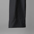 Geoffrey B.Small ジェフリー ビースモール / 24AW 美品 HUSE 別注 / advanced drop-crotch tailored cargo pocket trouser / Biella 100% wool Tasmania 120'sカーゴパンツ / size 42  (hand wash dark grey w/blue & purple stripe)