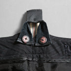 Geoffrey B.Small ジェフリー ビースモール / 24AW 美品 HUSE 別注 / advanced drop-crotch tailored cargo pocket trouser / Biella 100% wool Tasmania 120'sカーゴパンツ / size 42  (hand wash dark grey w/blue & purple stripe)