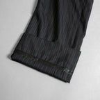 Geoffrey B.Small ジェフリー ビースモール / 24AW 美品 HUSE 別注 / advanced drop-crotch tailored cargo pocket trouser / Biella 100% wool Tasmania 120'sカーゴパンツ / size 42  (hand wash dark grey w/blue & purple stripe)