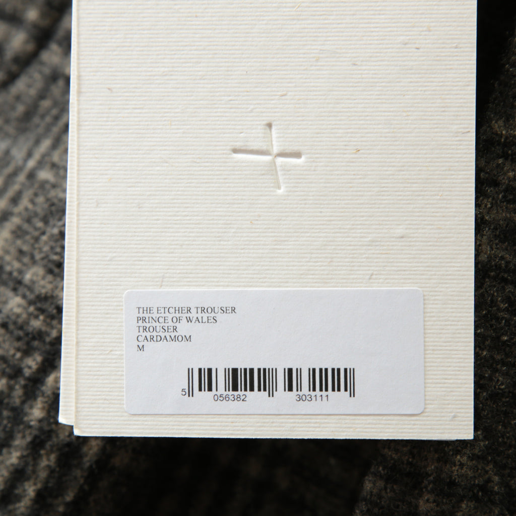 新品 toogood トゥーグッド / The Etcher Trousers ウール トラウザー パンツ / size M (PRINCE OF WALES CARDAMOM)