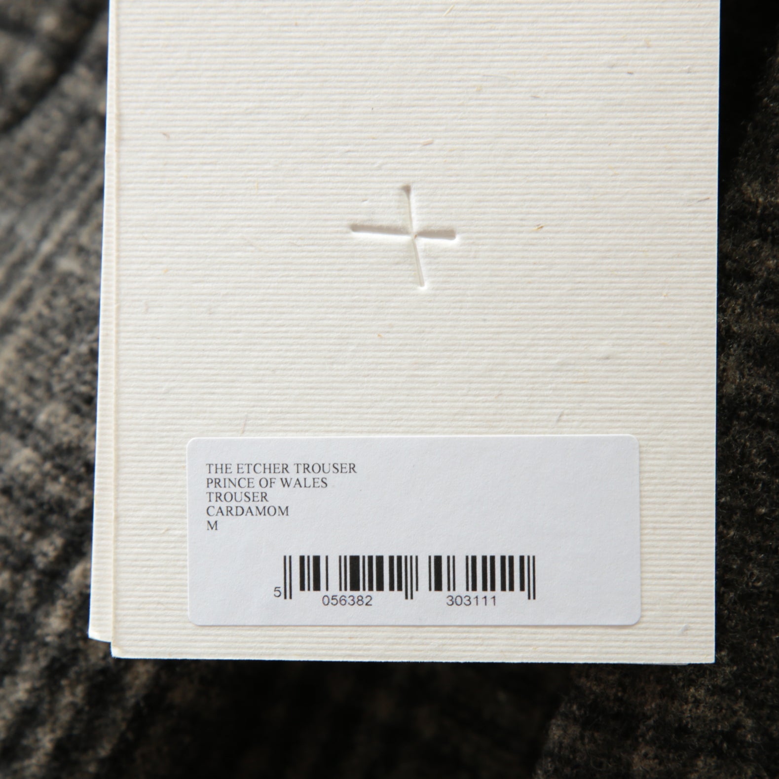 新品 toogood トゥーグッド / The Etcher Trousers ウール トラウザー パンツ / size M (PRINCE OF WALES CARDAMOM)