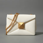 VALENTINO ヴァレンティノ / 22SS 美品 ワンスタッズ バッグ ショルダーバッグ ナッパレザー チェーンバッグ / IVORY 国内正規品