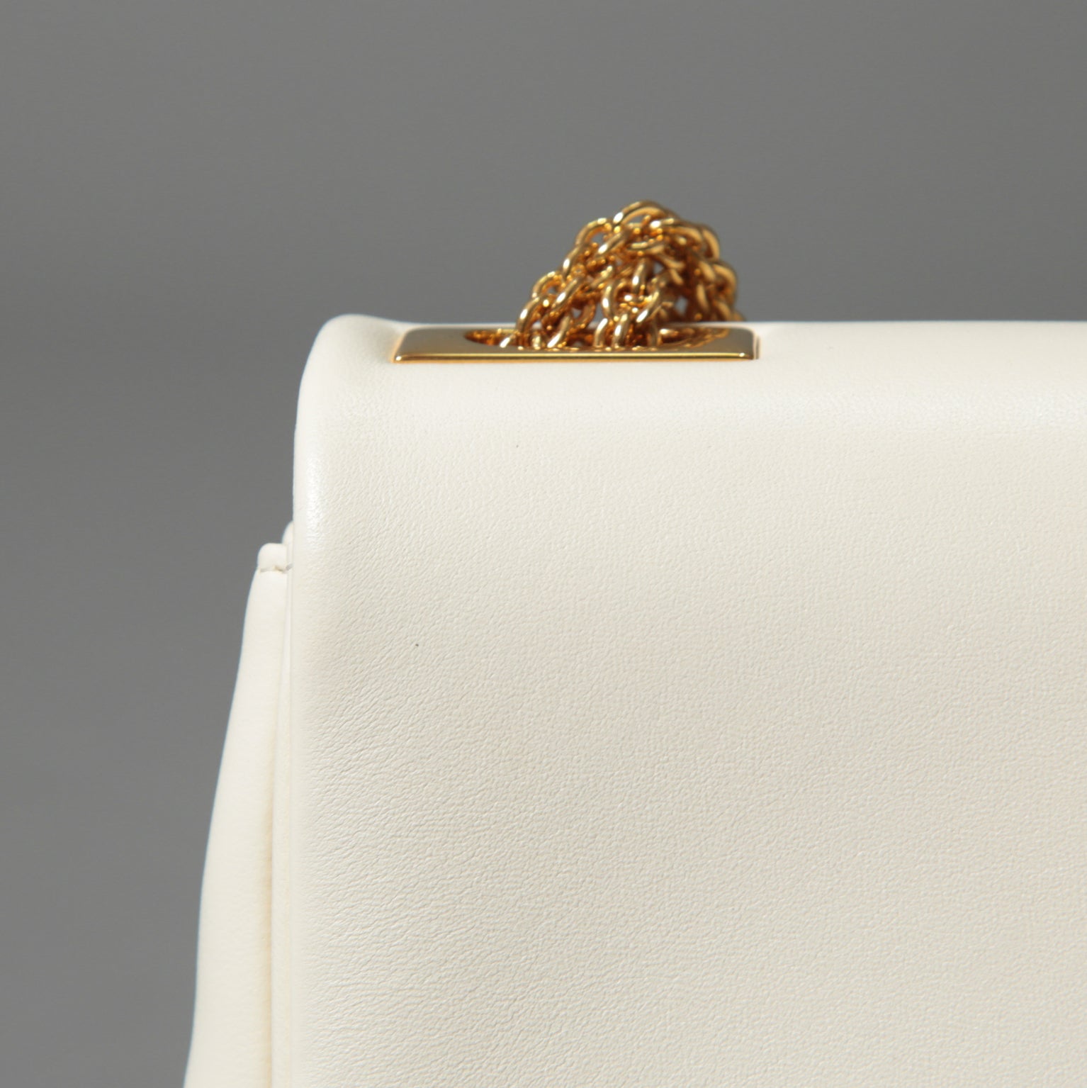 VALENTINO ヴァレンティノ / 22SS 美品 ワンスタッズ バッグ ショルダーバッグ ナッパレザー チェーンバッグ / IVORY 国内正規品