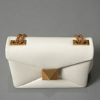 VALENTINO ヴァレンティノ / 22SS 美品 ワンスタッズ バッグ ショルダーバッグ ナッパレザー チェーンバッグ / IVORY 国内正規品