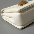 VALENTINO ヴァレンティノ / 22SS 美品 ワンスタッズ バッグ ショルダーバッグ ナッパレザー チェーンバッグ / IVORY 国内正規品