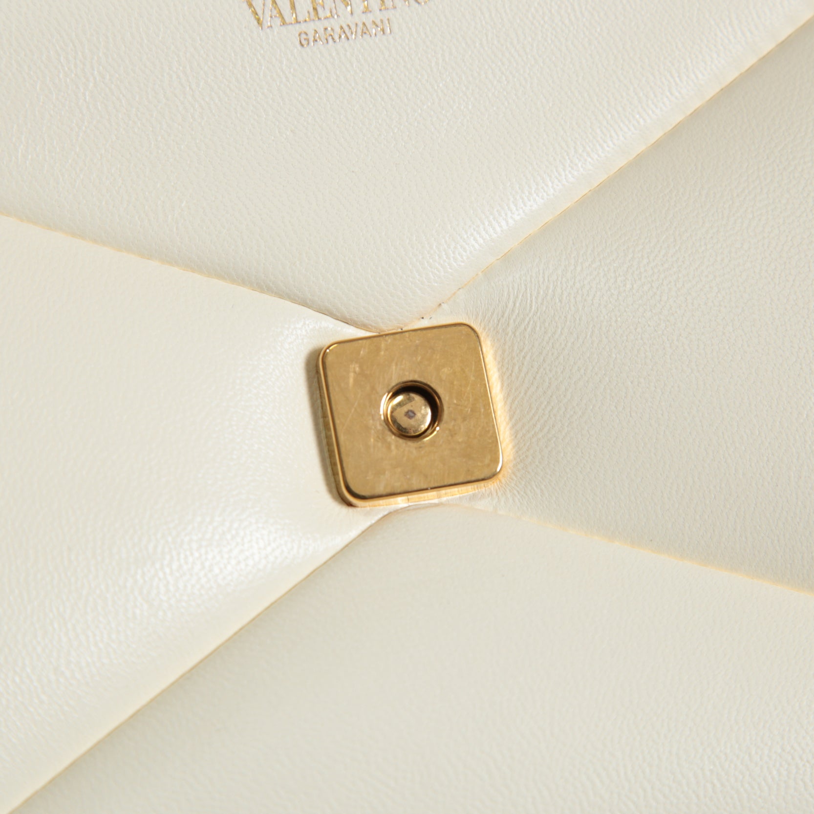 VALENTINO ヴァレンティノ / 22SS 美品 ワンスタッズ バッグ ショルダーバッグ ナッパレザー チェーンバッグ / IVORY 国内正規品