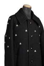 極美品 ナマチェコ NAMACHEKO / 23AW VERDUN COAT スタッズ コート / size S (BLACK)